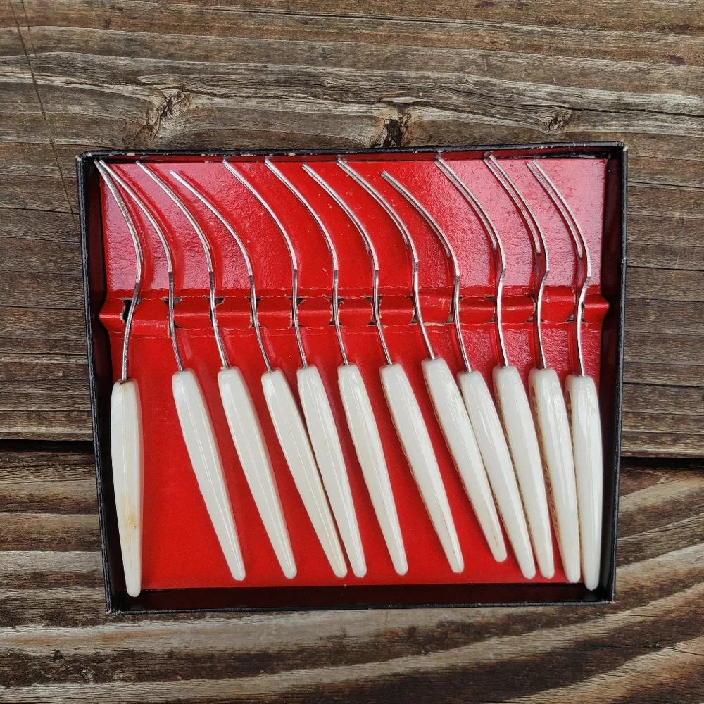 Vintage Little Forks - For Hors D’oeuvre or Cocktail - Set Of 12 (One Dozen)